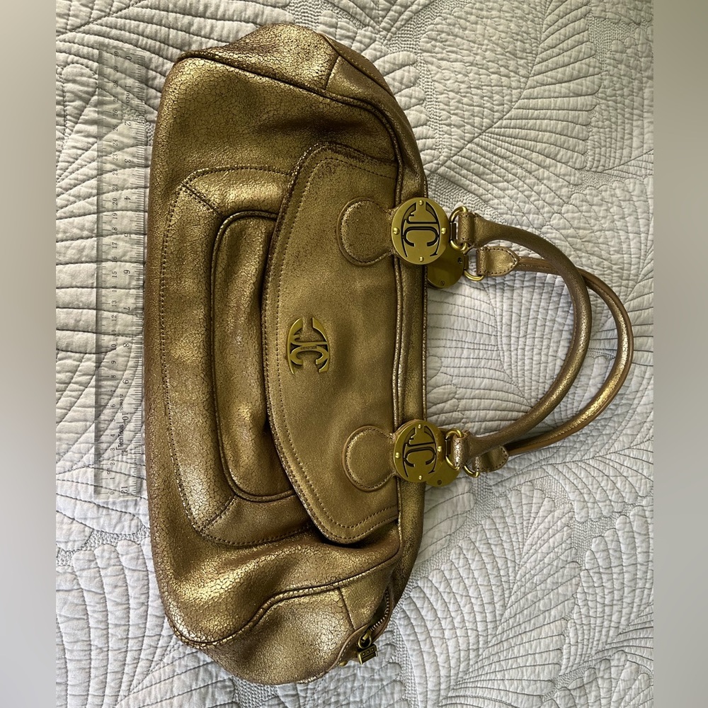 Just Cavalli Metallic Gold Handbag
